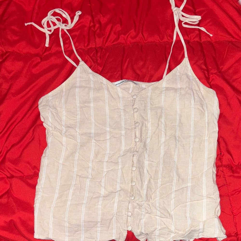 Abercrombie & Fitch Beige Striped Camisole